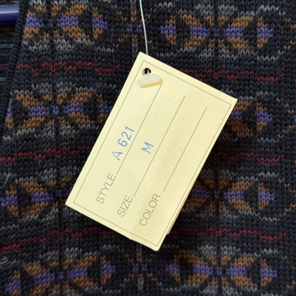 VTG Tricots St Raphael 100% Pure Virgin Wool Mens Button Down Sweater Ve… - Picture 6 of 14